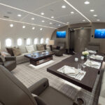 Exclusive VIP lounge for travelers on a private jet London to Nice mission